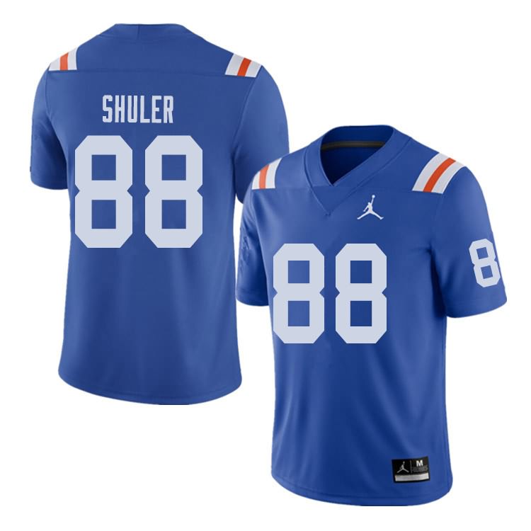 Men's NCAA Florida Gators Adam Shuler #88 Stitched Authentic Alternate Jordan Brand Royal Throwback College Football Jersey RMX8065EC